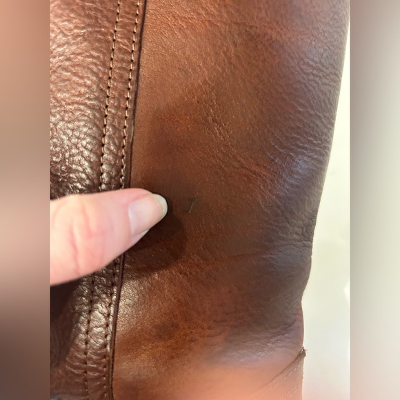 Frye Jane stitch leather heeled knee boots 9.5 classic luxury riding western - Picture 9 of 9